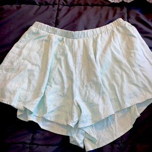 Women’s light mint linen shorts. Size M.